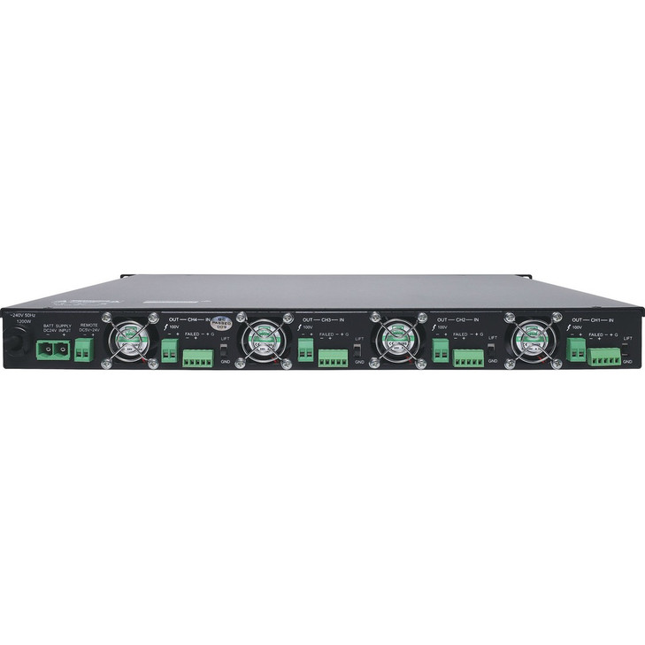 Redback 4 x 120W Class D Public Address Amplifier