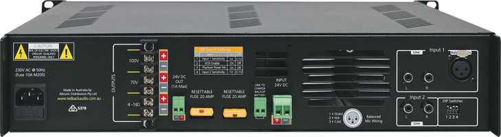 Redback 500W Mixer Amplifier