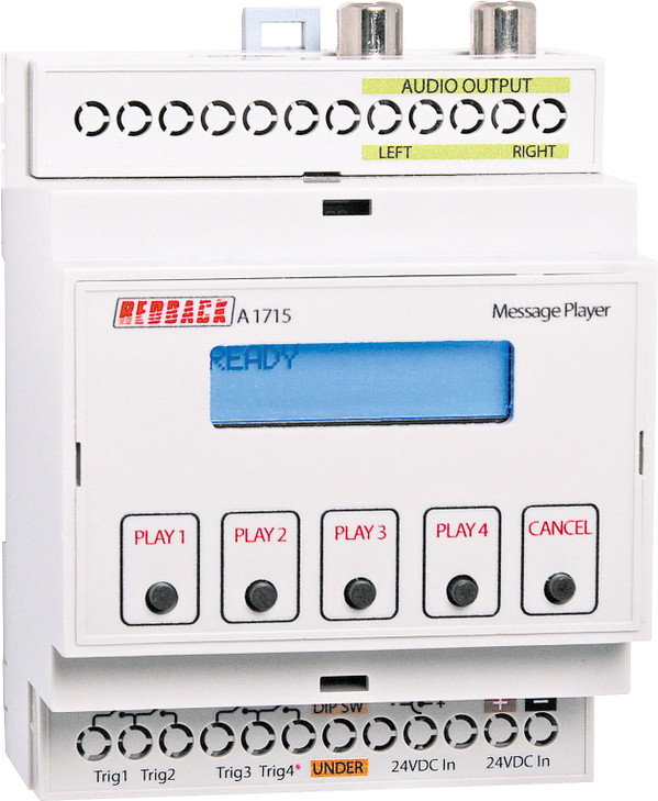 Redback DIN Rail MP3/SD Message Player