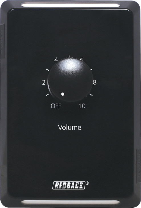 Redback Volume Control 40W 100V Line Clipsal Pro - Vertical Black