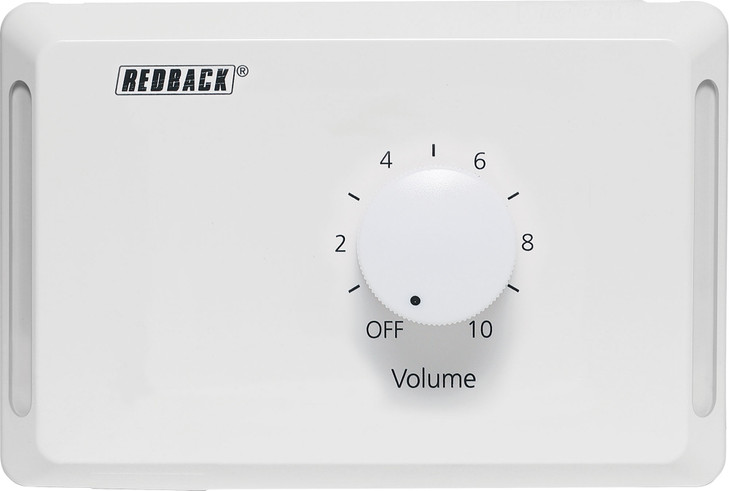 Redback Volume Control 40W 100V Line Clipsal Pro - Horizontal White