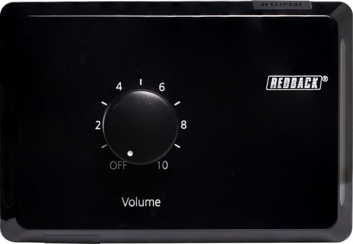 Redback Volume Control 40W 100V Line Clipsal Pro - Horizontal Black