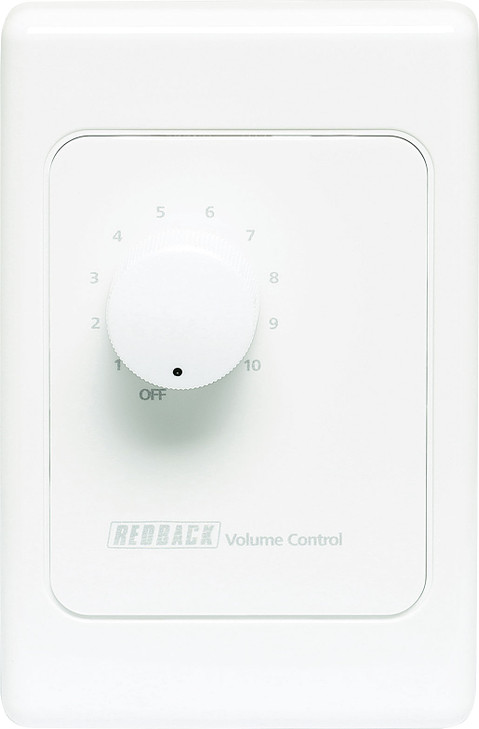 Redback Attenuator Volume Control 10W 100V Line - Vert. Clipsal Plate