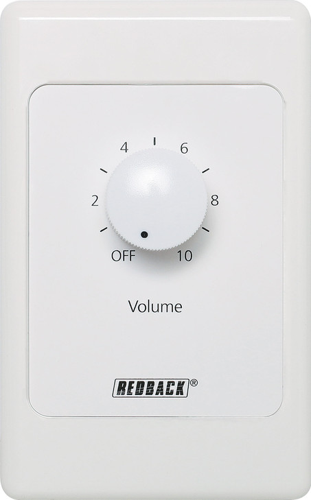 Redback Attenuator Volume Control 10W 100V Line - Vert. Clipsal Plate