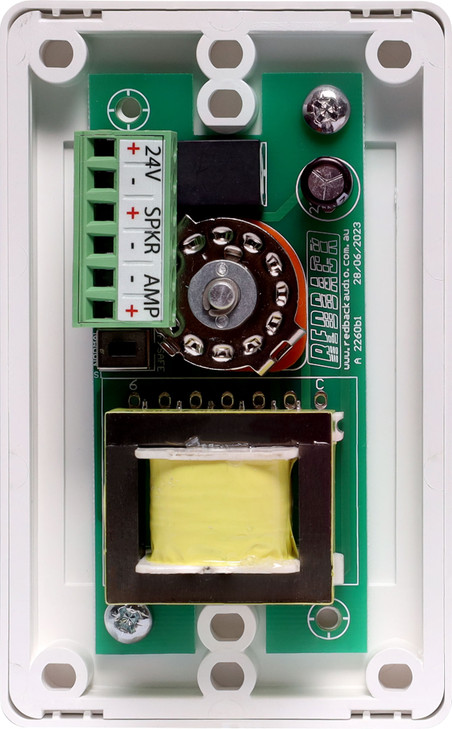 Redback Attenuator Volume Control 10W 100V Line - Vert. Clipsal Plate