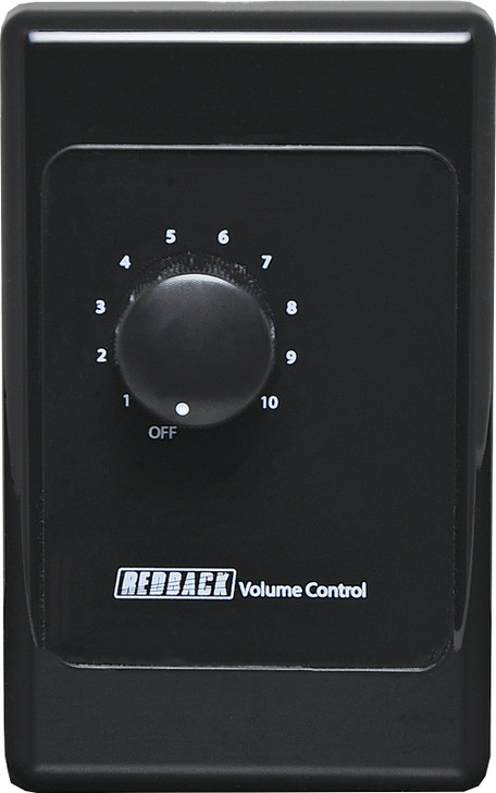 Redback Volume Control 10W 100V Line - Vertical Black