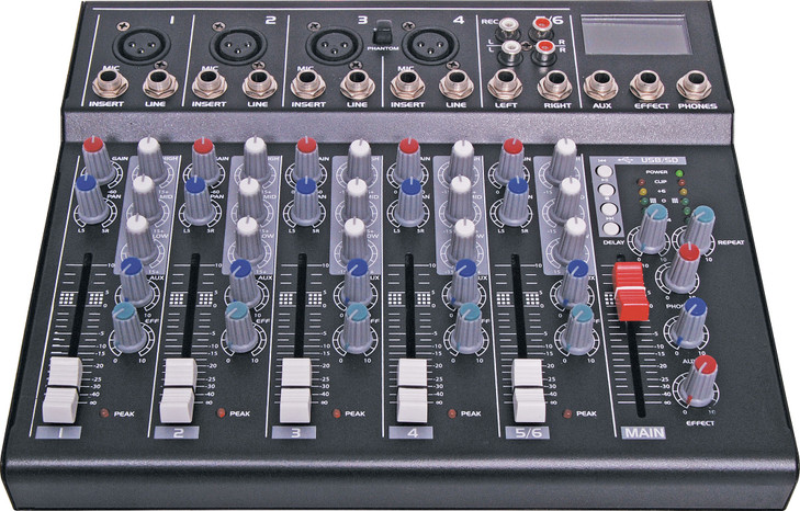 Redback 6 Channel Mixing Desk With USB Playback