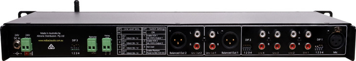 Redback 4 Input, 2 Output PA Mixer With Bluetooth