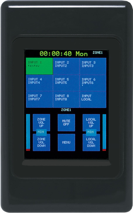 Redback Touchscreen Source Switching Black Wall Plate to suit A4480B