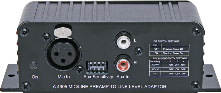 Redback Mic/Line Pre-Amplifier to Line Level Out Converter