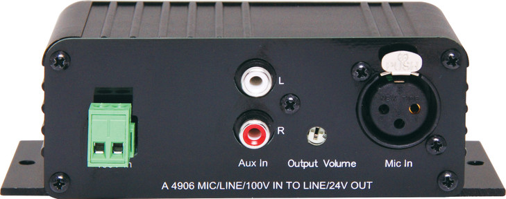Redback Mic/Line/100V Input to Line +24V Switched Output