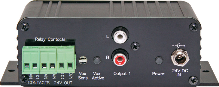 Redback Mic/Line/100V Input to Line +24V Switched Output