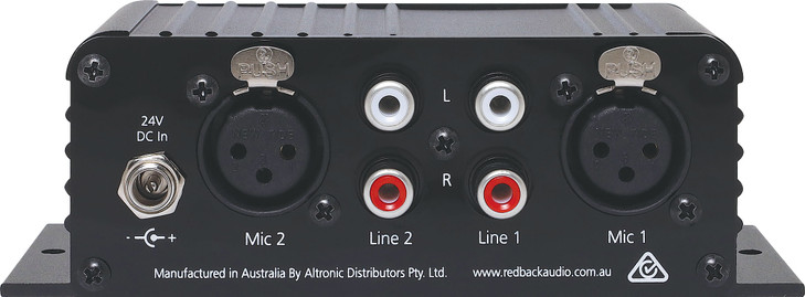 Redback 2 Input Mini Mixer With Vox Muting (XLR)