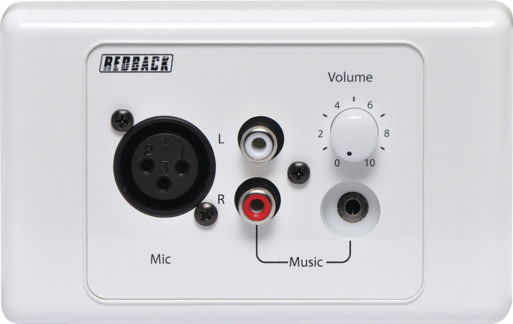 Redback Microphone/Line Pre Amplifier Wallplate