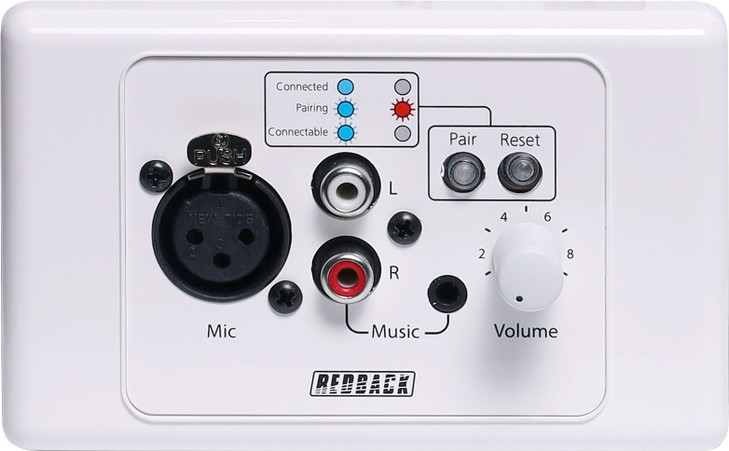 Redback Microphone/Line Pre Amplifier Bluetooth Wallplate