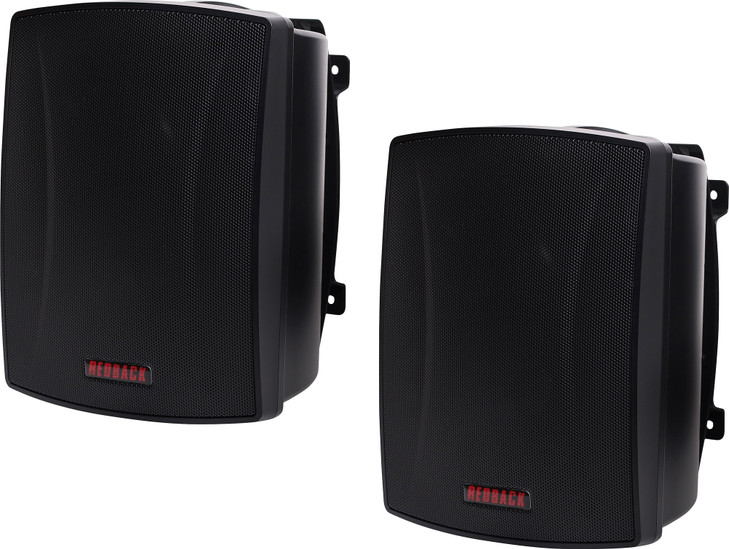 Redback 45W 100V 8 Ohm Wall Mount Black Speaker Pair