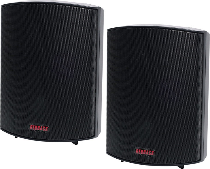 Redback 50W 100V 8 Ohm Wall Mount Black Speaker Pair