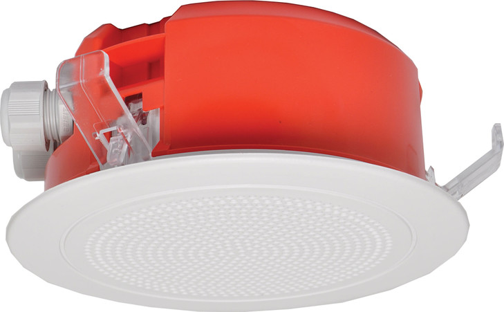 One-Shot 100mm 100V 5W Ceiling EWIS Speaker White Grille