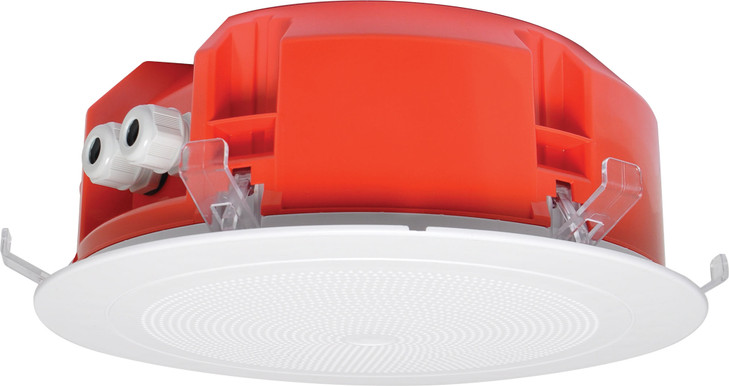 One-Shot 200mm 100V 15W Ceiling EWIS Speaker White Grille
