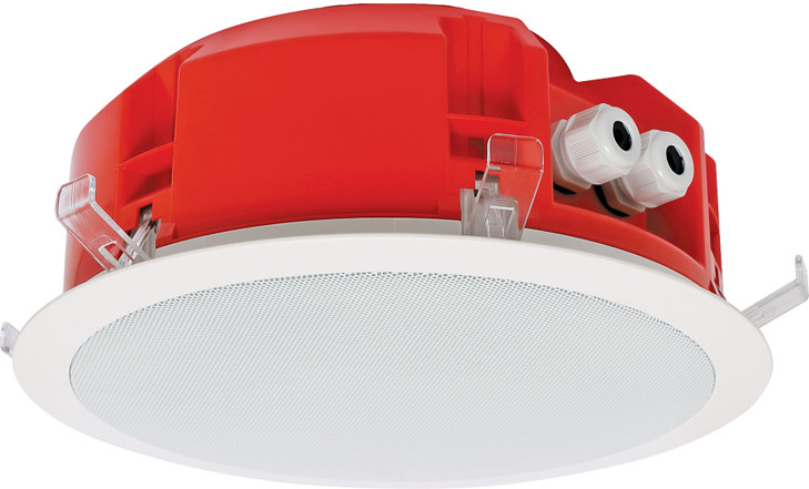 One-Shot 200mm 100V 15W Ceiling EWIS Speaker White Metal Grille