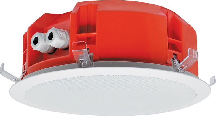 One-Shot 200mm 100V 15W Ceiling EWIS Speaker White Metal Grille