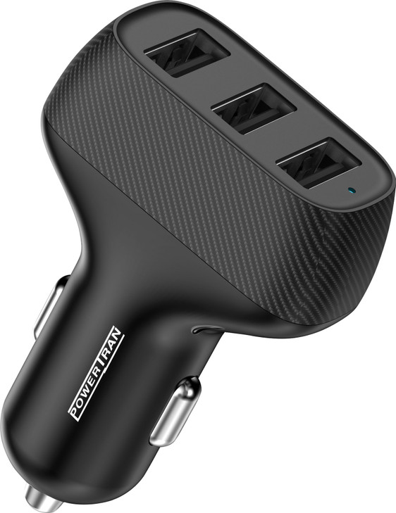 Powertran 7.2A 5V DC Triple USB Car Charger