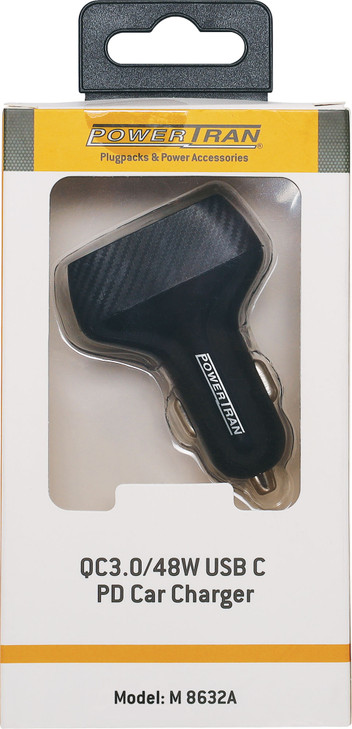 Powertran Car QC3.0/USB C PD 48W Adaptor
