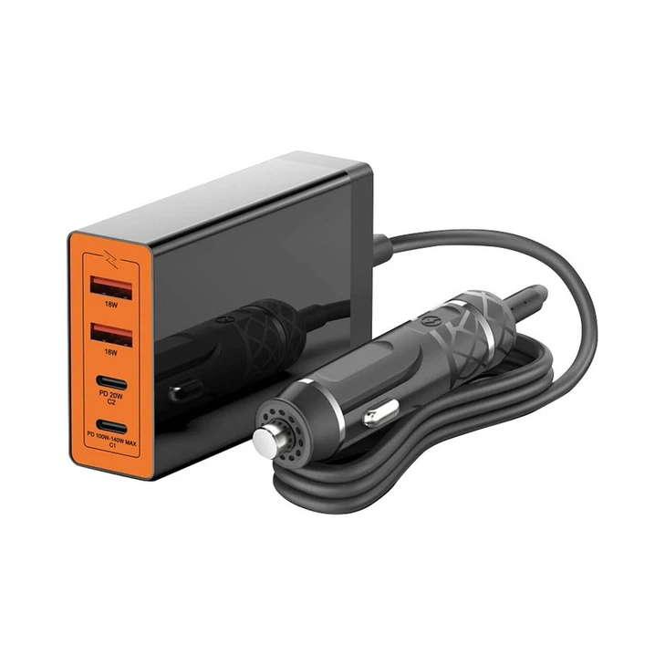 Powertran USB C 140W PD Car Adapter With 2m Cable