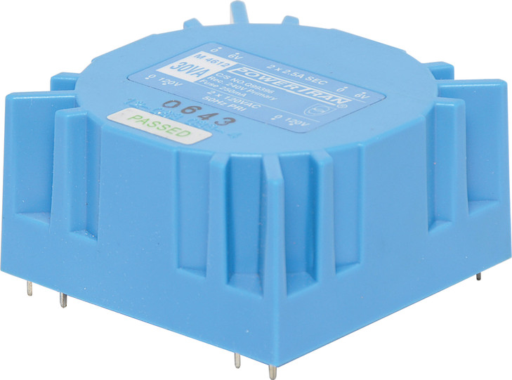 Powertran 7.5v + 7.5V PCB 30VA Toroidal Transformer