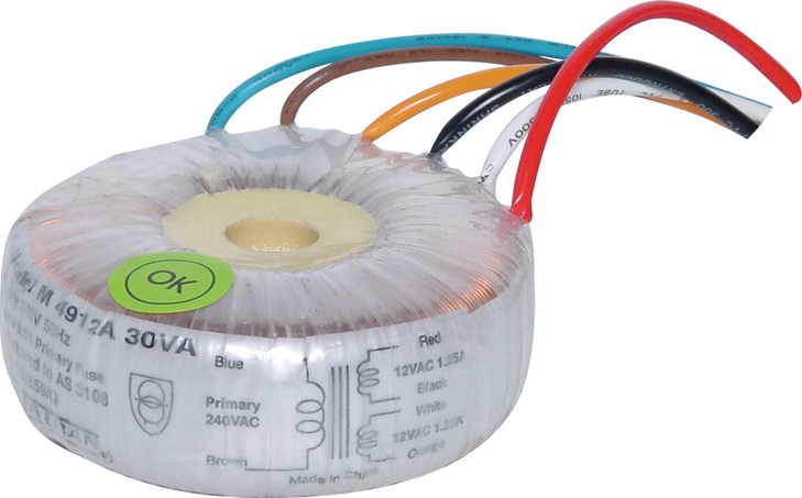 Powertran 240/9+9 30VA Toroidal Transformer