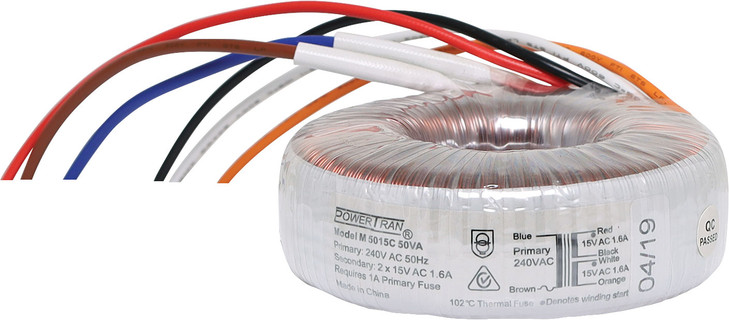 Powertran 15 + 15 50VA Toroidal Transformer