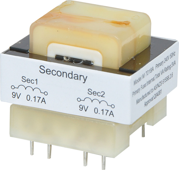 Powertran 3VA 9+9V PCB Transformer