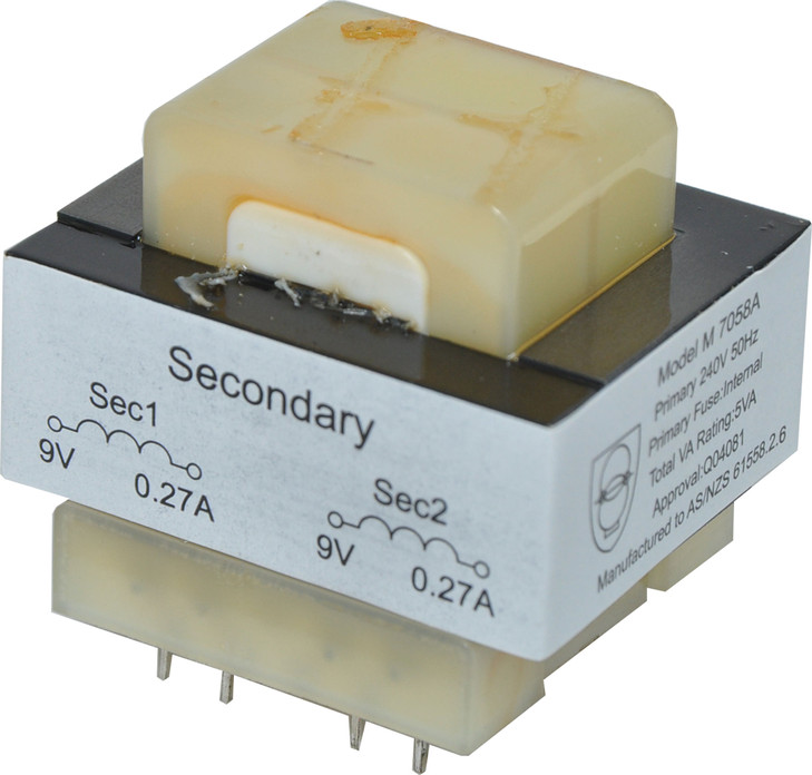 Powertran 5VA 9+9V PCB Transformer