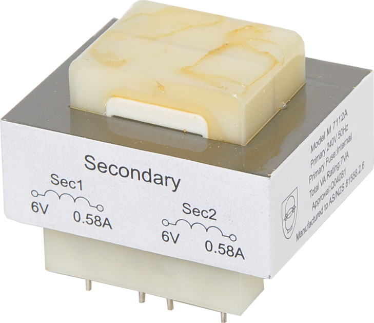 Powertran 7VA 6+6V PCB Transformer