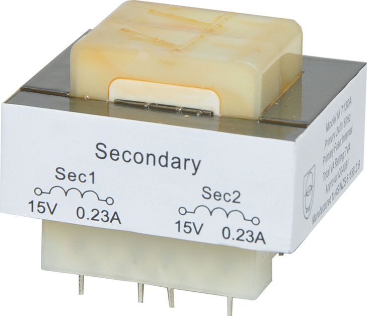 Powertran 7VA 15+15V PCB Transformer