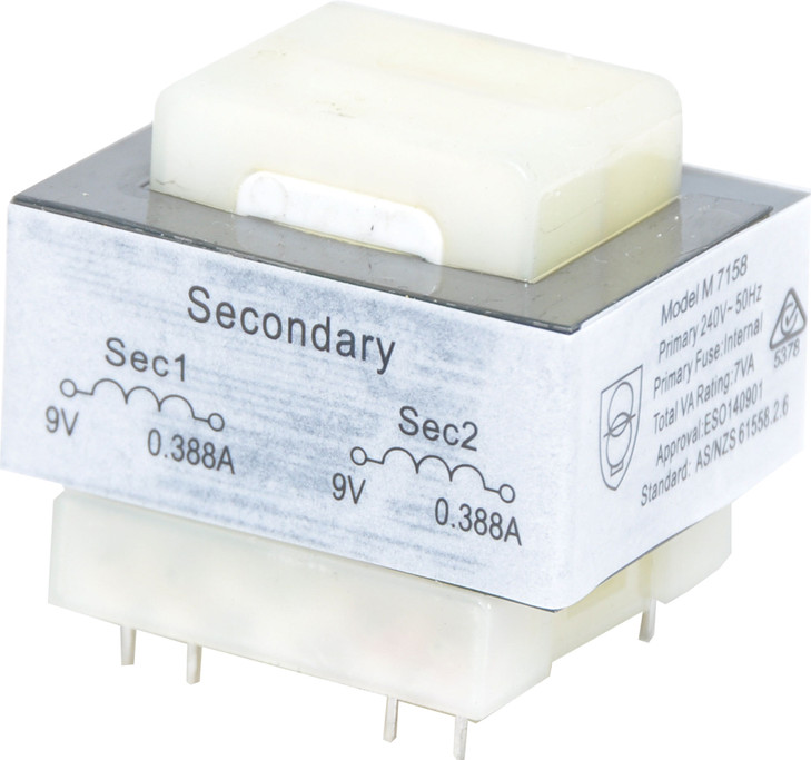 Powertran 7VA Compact 9+9V PCB Transformer