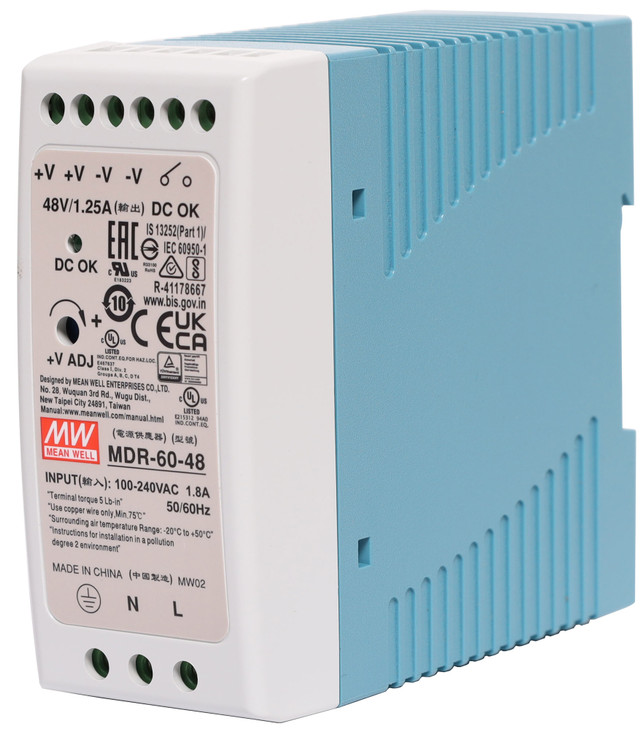 Mean Well MDR-60-24 60W 48VDC 1.25A DIN Rail Switchmode Power Supply