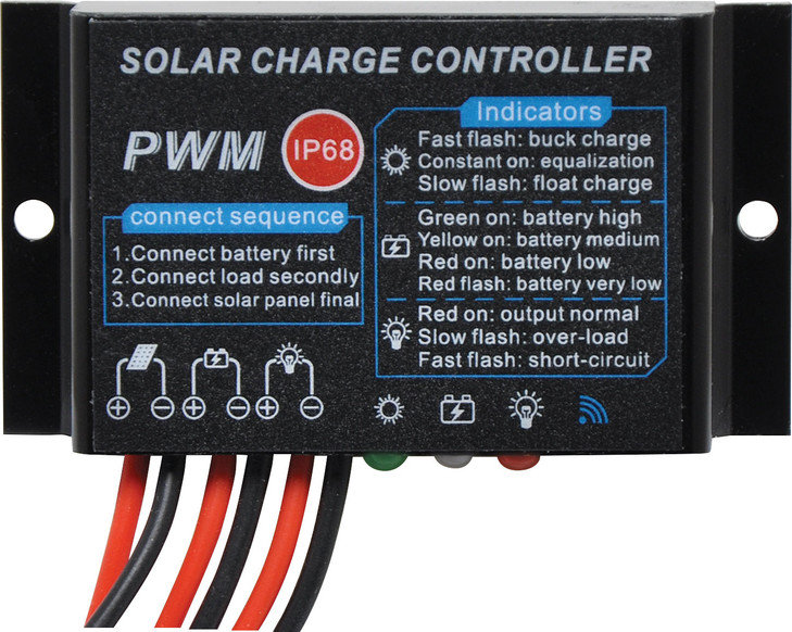 12V 10A 120W PWM Waterproof Solar Charge Controller