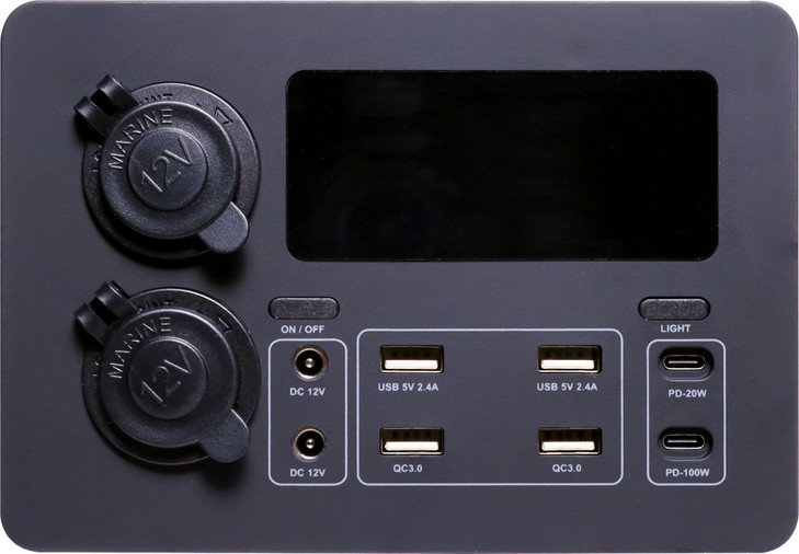 Powerhouse 12V DC Power Control Hub With Power Meter Display