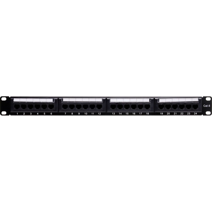 24 Port 1RU Enhanced Cat6 Patch Panel