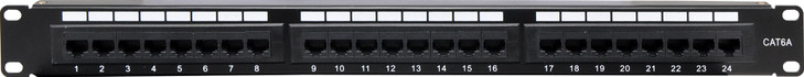 24 Port 1RU Cat6A Patch Panel