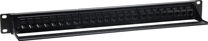 24 Port 1RU Enhanced Cat6A Patch Panel