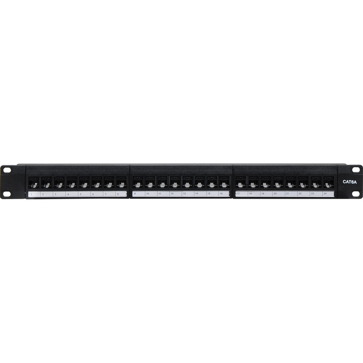 24 Port 1RU Enhanced Cat6A Patch Panel