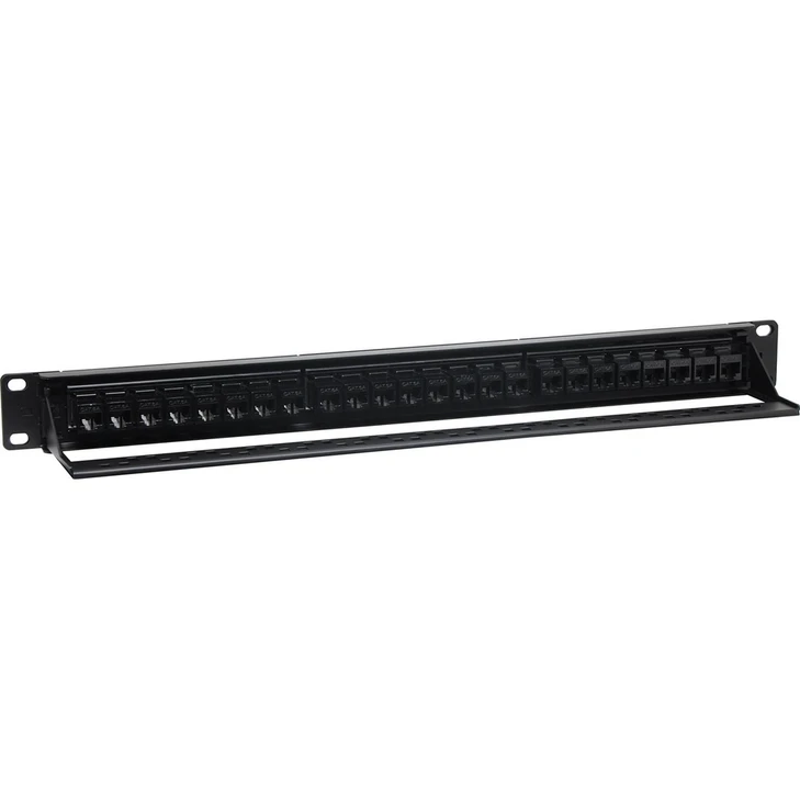 24 Port 1RU Enhanced Cat6A Patch Panel