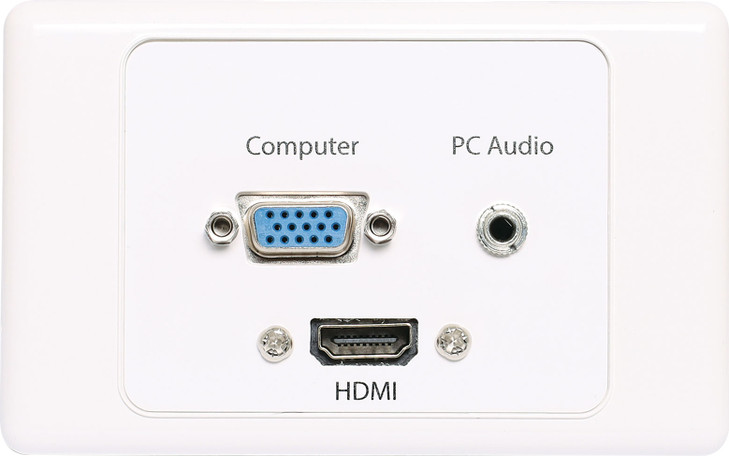 Dynalink VGA 3.5mm HDMI Wallplate - Fly Leads