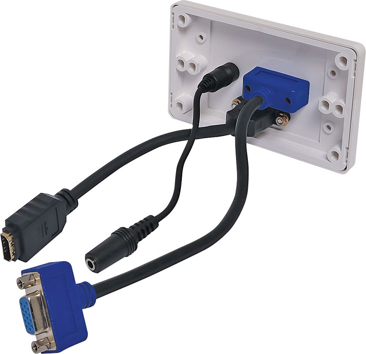 Dynalink VGA 3.5mm HDMI Wallplate - Fly Leads