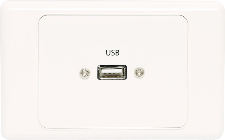 Dynalink USB Single Wallplate with Socket Flylead