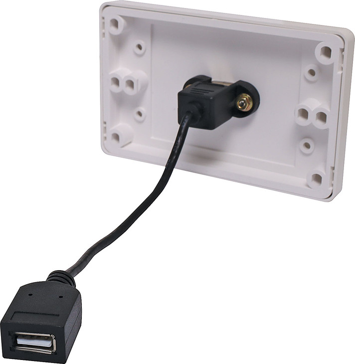 Dynalink USB Type B Wallplate with USB A Plug Flylead