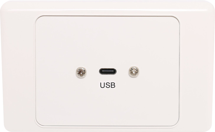 Dynalink USB C Wallplate With USB A Socket Flylead