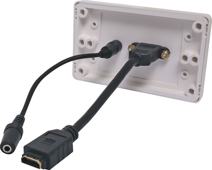 Dynalink HDMI 3.5mm Single Wallplate with Flyleads